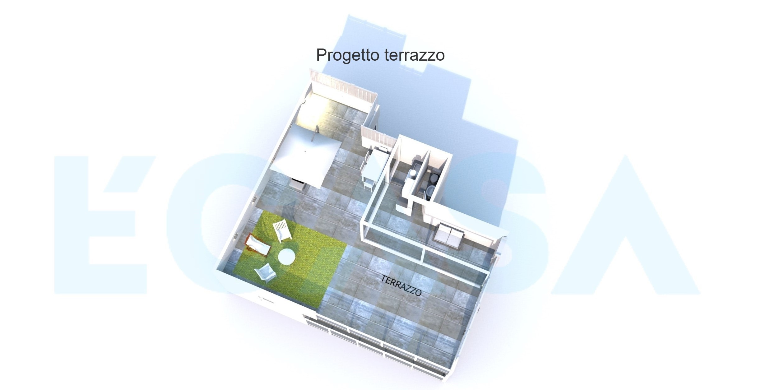 Planimetria 3D Progetto Terrazzo