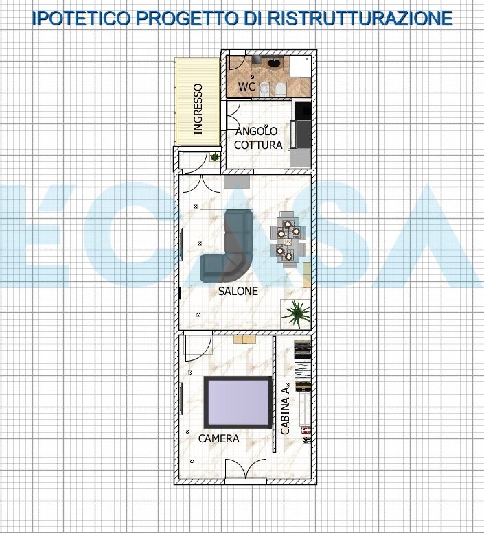 Planimetria 2D progetto di ristrutturazione