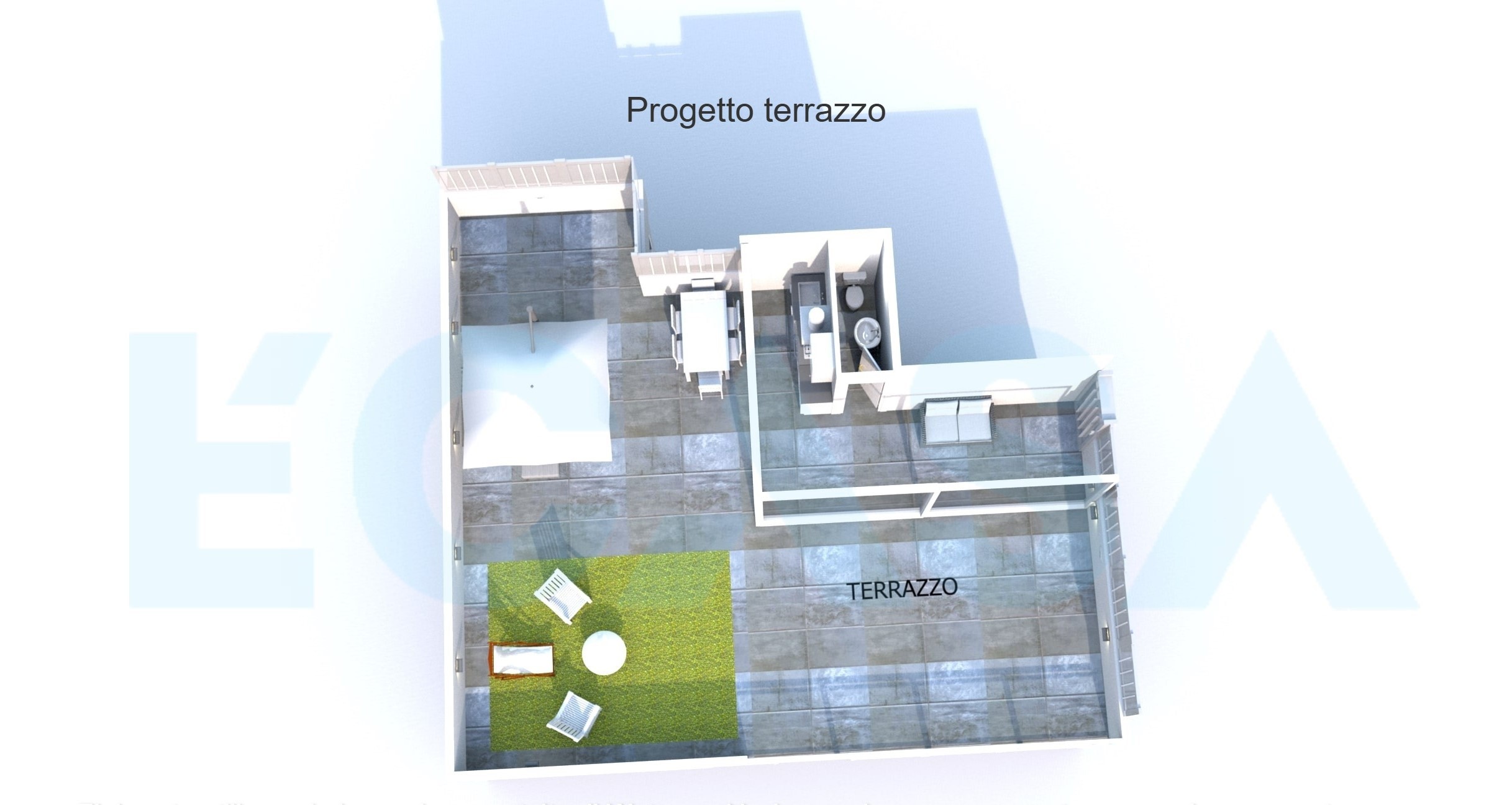 Planimetria 3D Progetto Terrazzo